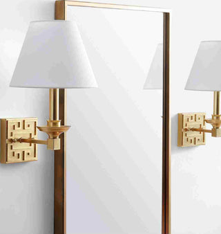 Safavieh Delvira LIT4410C Gold Leaf Lamp Room Scene Off Feature