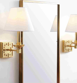 Safavieh Delvira LIT4410C Gold Leaf Lamp Room Scene On Feature