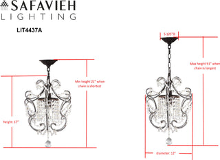 Safavieh Luna LIT4437A Clear / Brown Lamp main image