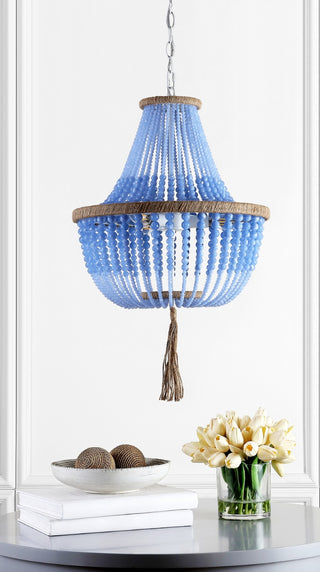 Safavieh Lush Kristi Beads LIT4477A Blue Lamp Room Scene Off Feature