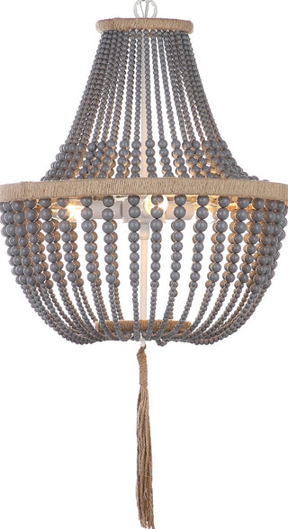 Safavieh Lush Kristi Beads LIT4477C Grey Lamp Main On