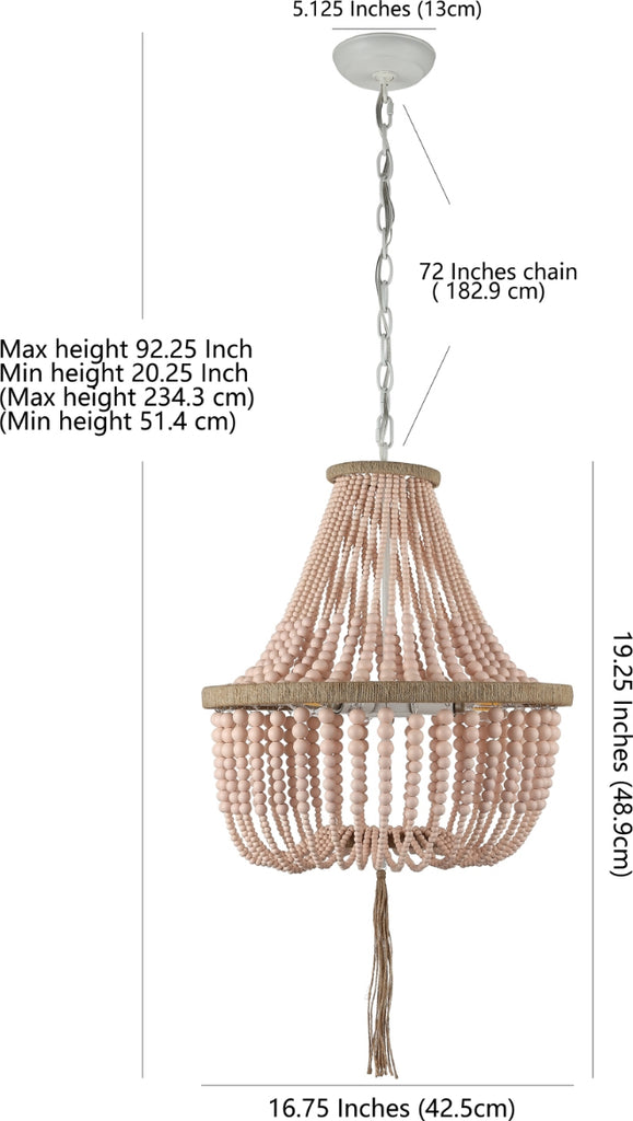 Safavieh Lush Kristi Beads LIT4477E Blush Lamp main image