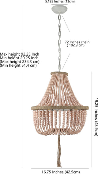 Safavieh Lush Kristi Beads LIT4477E Blush Lamp main image