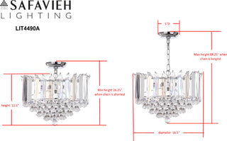 Safavieh Hampton LIT4490A Clear / Chrome Lamp main image