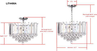 Safavieh Hampton LIT4490A Clear / Chrome Lamp Main On