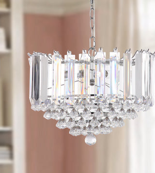 Safavieh Hampton LIT4490A Clear / Chrome Lamp Room Scene Off Feature