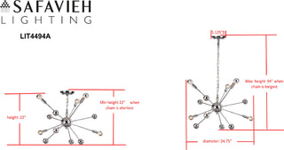 Safavieh Matrix Sputnik LIT4494A Chrome Lamp main image