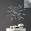 Safavieh Starburst Sputnik LIT4495A Chrome Lamp Room Scene Off Feature