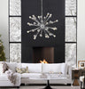 Safavieh Starburst Sputnik LIT4495A Chrome Lamp Room Scene On Feature