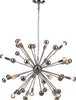 Safavieh Starburst Sputnik LIT4495A Chrome Lamp Main On