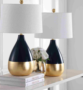 Safavieh Kingship LIT4502A Navy / Gold Lamp Room Scene Off Feature