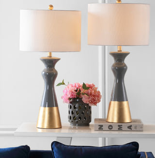 Safavieh Iris LIT4513A Grey / Gold Lamp Room Scene On Feature