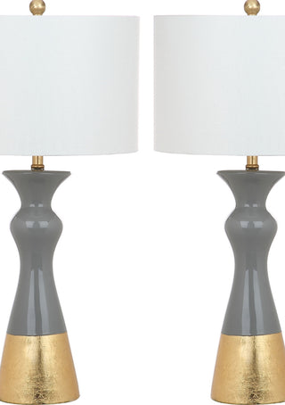 Safavieh Iris LIT4513A Grey / Gold Lamp Main On