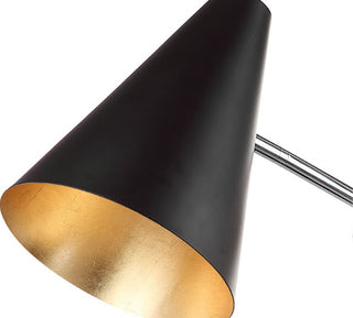 Safavieh Alexus LIT4517B Chrome / Black Lamp Main On