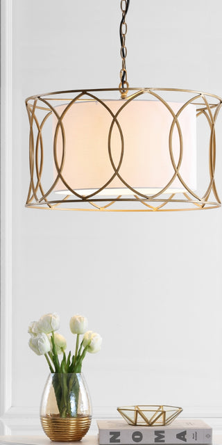 Safavieh Silas LIT4520A Gold Lamp Room Scene On Feature