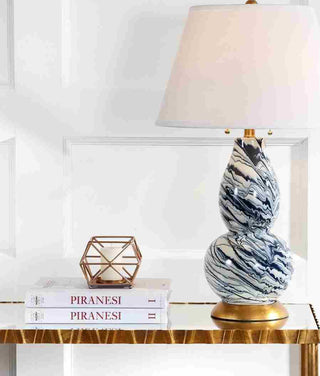 Safavieh Color Swirls LITS4159A Navy / White Lamp Room Scene On Feature