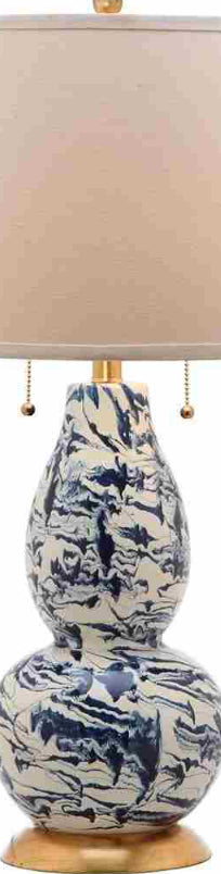 Safavieh Color Swirls LITS4159A Navy / White Lamp Main On