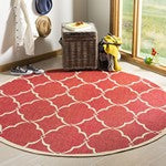 Safavieh Linden LND125Q Red/Creme Area Rug Room Scene