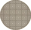 Safavieh Linden LND128B Natural/Brown Area Rug Round