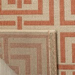 Safavieh Linden LND128R Cream/Rust Area Rug Backing