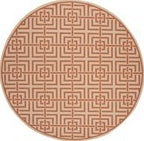 Safavieh Linden LND128R Cream/Rust Area Rug Round