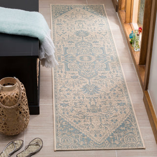 Safavieh Linden LND138K Aqua/Cream Area Rug Room Scene Feature