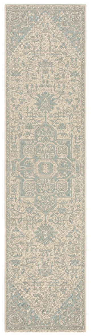 Safavieh Linden LND138K Aqua/Cream Area Rug Runner