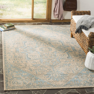 Safavieh Linden LND138K Aqua/Cream Area Rug Room Scene Feature