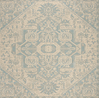 Safavieh Linden LND138K Aqua/Cream Area Rug Square