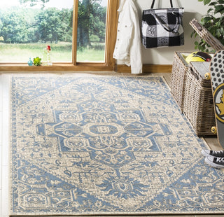 Safavieh Linden LND138M Blue/Creme Area Rug Room Scene Feature