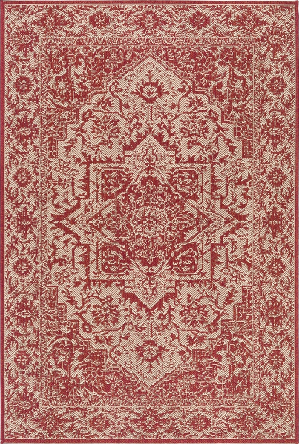 Labih Red Rug Safavieh Linden LND139 Red / Cream Area Rug – Incredible Rugs and Decor