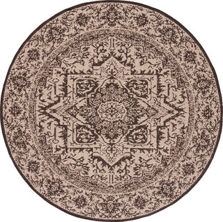 Safavieh Linden LND139U Creme/Brown Area Rug Round