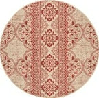 Safavieh Linden LND174Q Red/Creme Area Rug Round