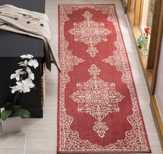 Safavieh Linden LND180Q Red/Creme Area Rug Room Scene Feature
