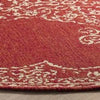 Safavieh Linden LND180Q Red/Creme Area Rug Detail
