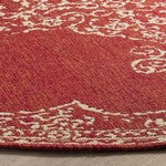 Safavieh Linden LND180Q Red/Creme Area Rug Detail