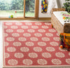 Safavieh Linden LND181Q Red/Creme Area Rug Room Scene
