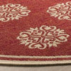 Safavieh Linden LND181Q Red/Creme Area Rug Detail