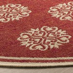 Safavieh Linden LND181Q Red/Creme Area Rug Detail