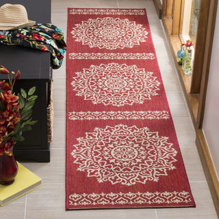 Safavieh Linden LND183Q Red/Creme Area Rug Room Scene Feature