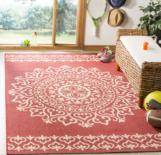 Safavieh Linden LND183Q Red/Creme Area Rug Room Scene Feature