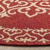 Safavieh Linden LND183Q Red/Creme Area Rug Detail
