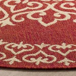 Safavieh Linden LND183Q Red/Creme Area Rug Detail