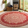 Safavieh Linden LND183Q Red/Creme Area Rug Room Scene Feature