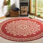 Safavieh Linden LND183Q Red/Creme Area Rug Room Scene Feature