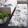 Safavieh Lindsay Shag LNS556 Grey / Black Ivory Area Rug Room Scene Feature