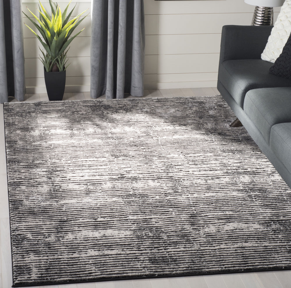 Safavieh Lurex 100 LUR188Z Black/Grey Area Rug Room Scene Feature