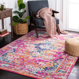 Safavieh Madison MAD154R Fuchsia / Gold Area Rug Room Scene