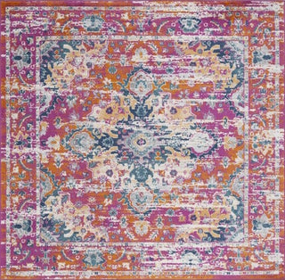 Safavieh Madison MAD154R Fuchsia / Gold Area Rug Square