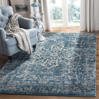 Safavieh Madison MAD300K Turquoise/Ivory Area Rug Room Scene Feature